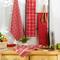 DII® Assorted Red Dishtowel & Dishcloth (Set of 5)